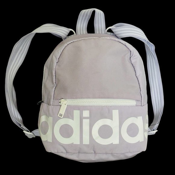 Adidas Linear Mini Backpack Small Purple Bag One Size - Picture 2 of 9